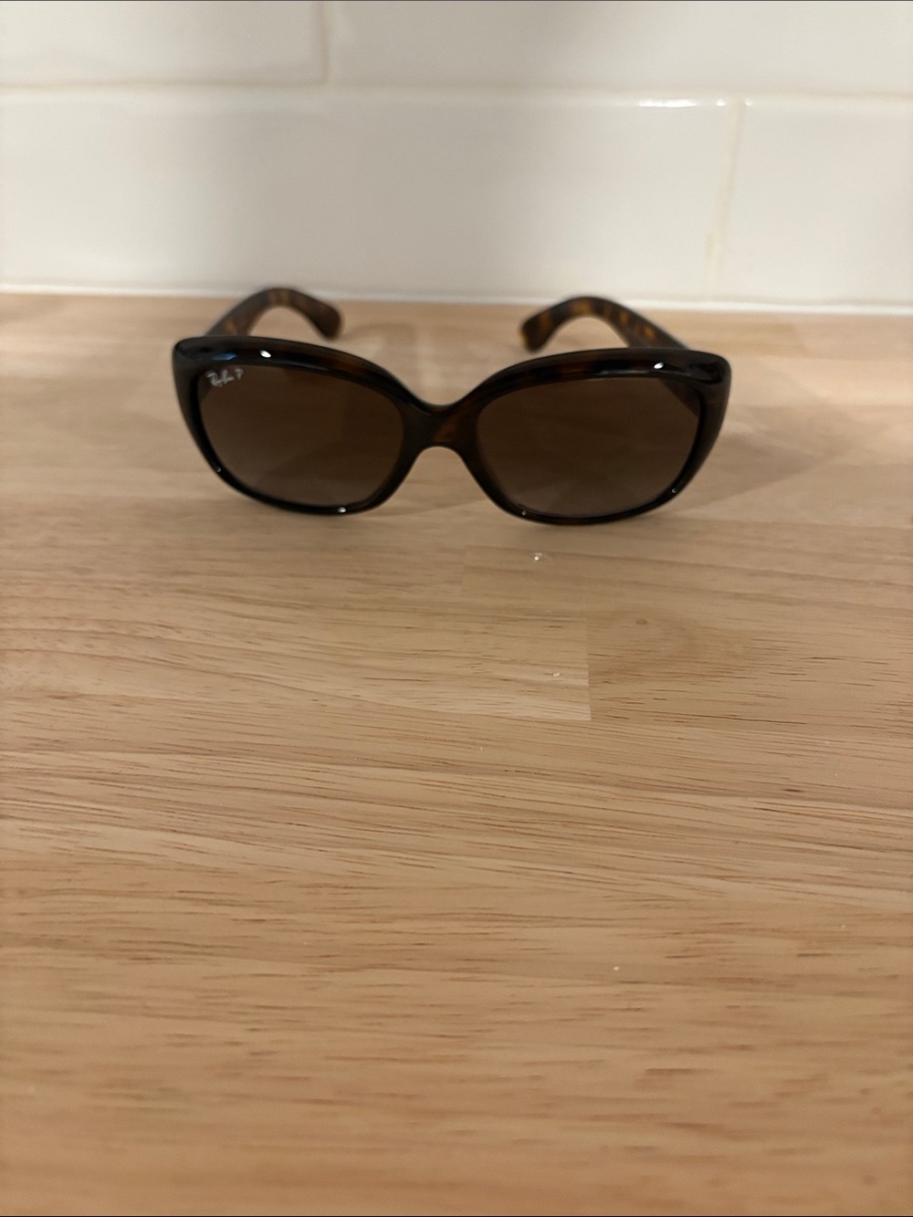 Ray-Ban Tortoiseshell Brown Oversized Cat-Eye Sunglasses